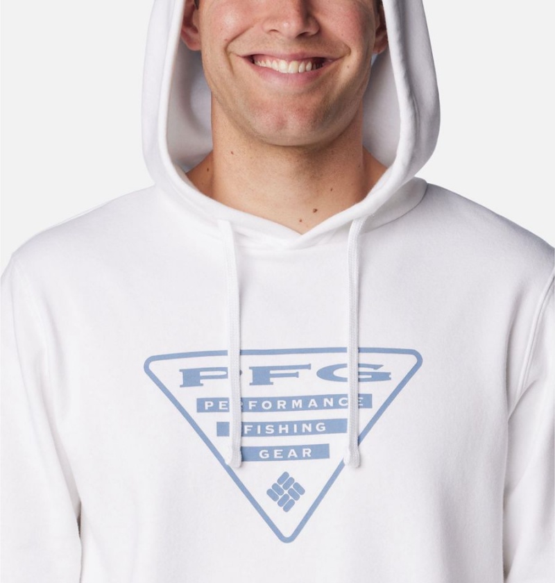 Columbia PFG Triangle II Men's Hoodie White | FTWGVN-042