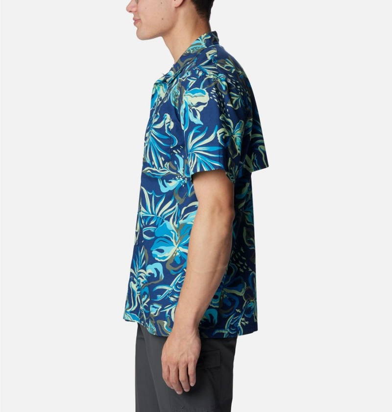 Columbia PFG Trollers Best Short Sleeve Men's Shirt Blue | UATBDE-134