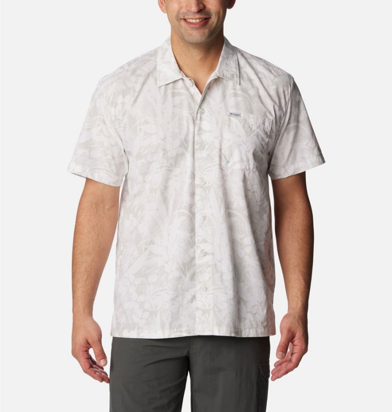 Columbia PFG Trollers Best Short Sleeve Men\'s Shirt Grey | JTHRPN-769