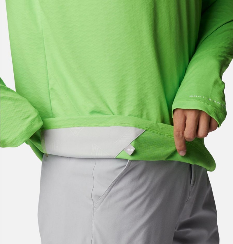 Columbia PFG Zero Rules Ice Long Sleeve Men's T-Shirt Green | DSXCQB-963