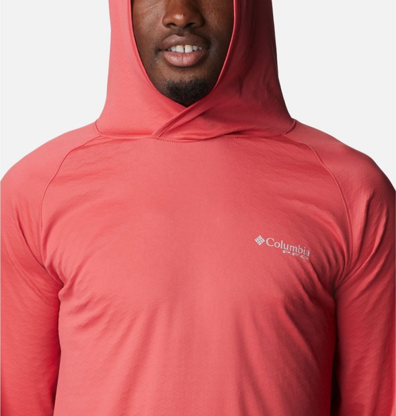 Columbia PFG Zero Rules Ice Men's Hoodie Red | LXYKIN-092