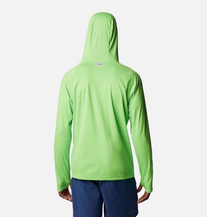 Columbia PFG Zero Rules Ice Men's Hoodie Green | UBXAEH-074