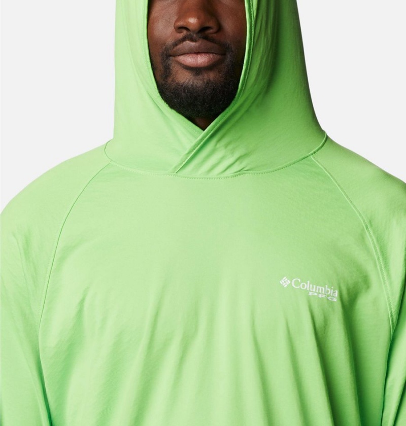 Columbia PFG Zero Rules Ice Men's Hoodie Green | UBXAEH-074