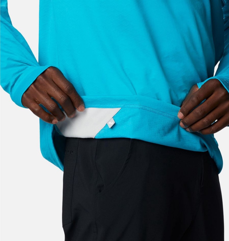Columbia PFG Zero Rules Ice Men's Hoodie Turquoise | SAZORT-920