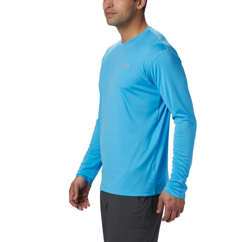 Columbia PFG Zero Rules Long Sleeve Men's T-Shirt Blue | ZRUNJS-543