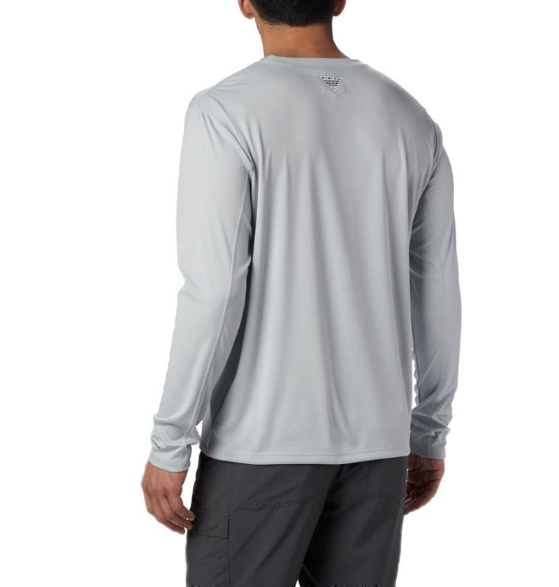 Columbia PFG Zero Rules Long Sleeve Men's T-Shirt Grey | NMLXJT-956