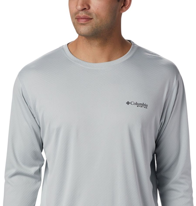 Columbia PFG Zero Rules Long Sleeve Men's T-Shirt Grey | NMLXJT-956