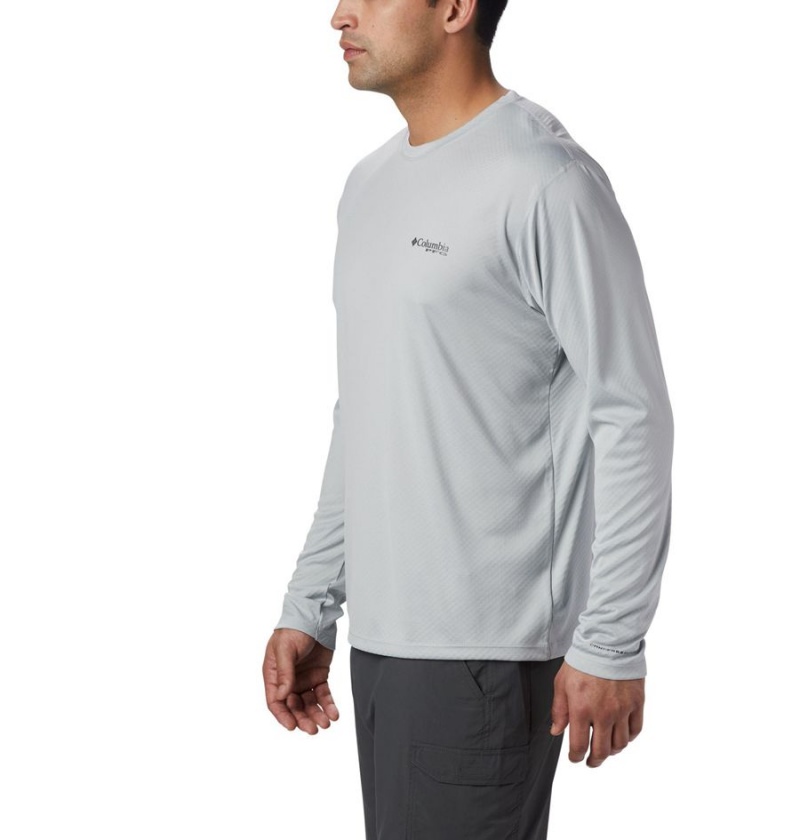 Columbia PFG Zero Rules Long Sleeve Men's T-Shirt Grey | NMLXJT-956
