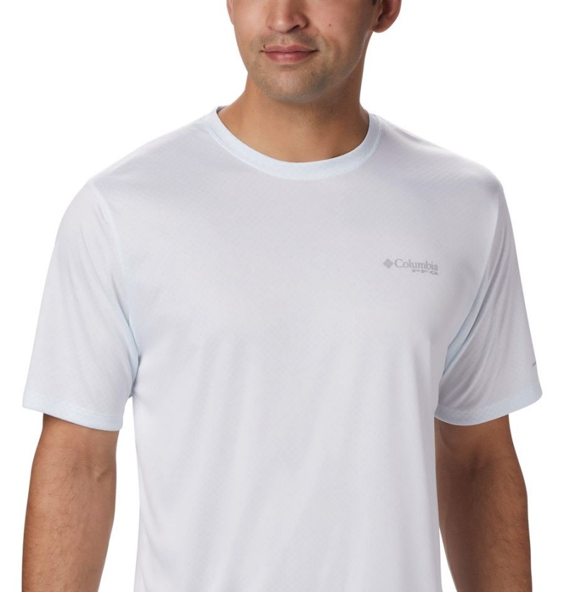 Columbia PFG Zero Rules Short Sleeve Men's T-Shirt White | IRVTLM-846