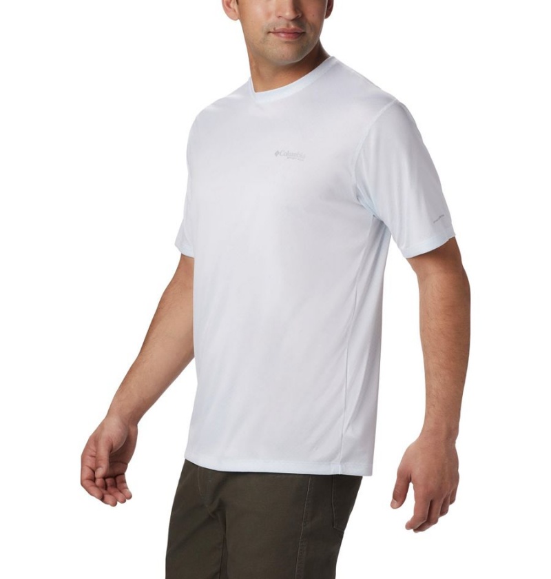 Columbia PFG Zero Rules Short Sleeve Men's T-Shirt White | IRVTLM-846