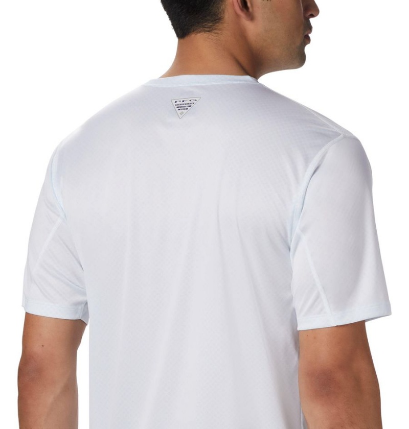 Columbia PFG Zero Rules Short Sleeve Men's T-Shirt White | IRVTLM-846