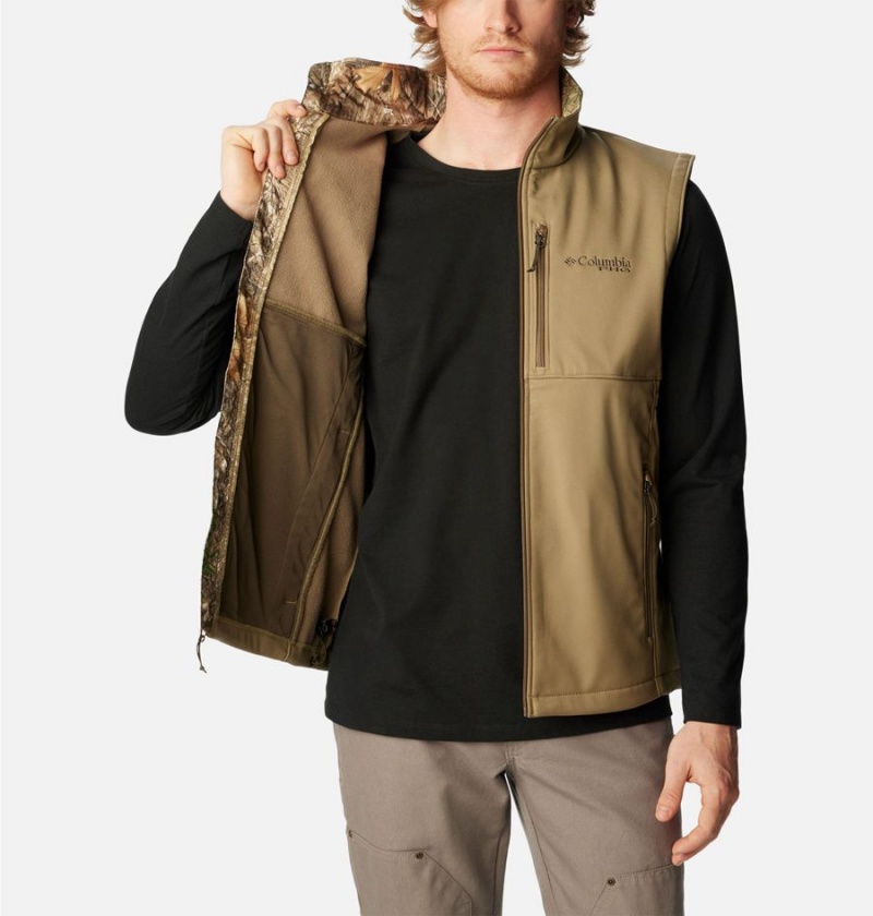 Columbia PHG Ascender Softshell Men's Vest Brown | RTCFOG-752