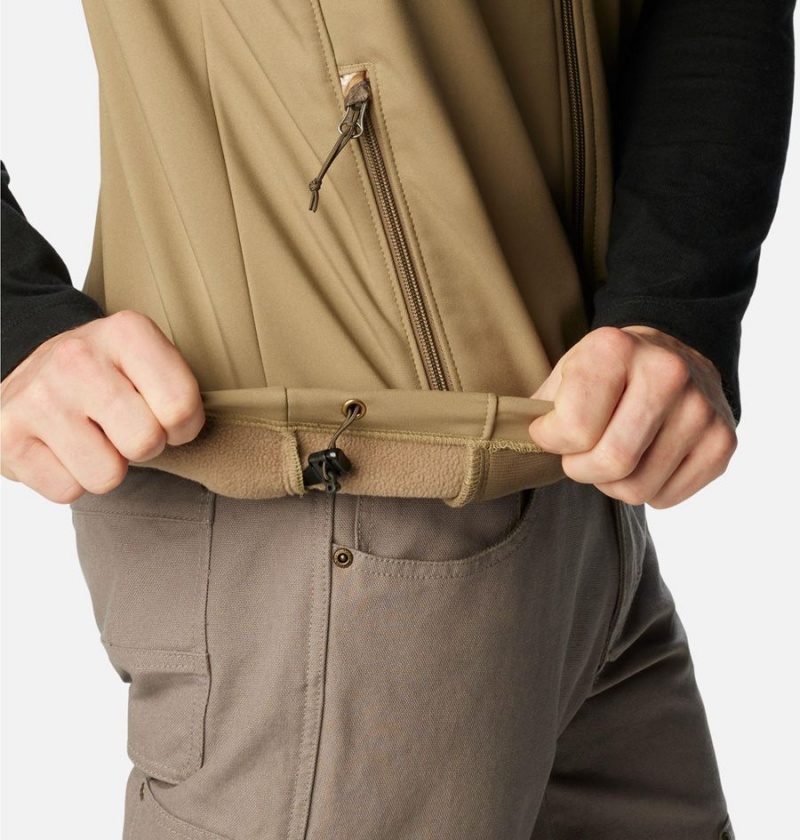 Columbia PHG Ascender Softshell Men's Vest Brown | RTCFOG-752
