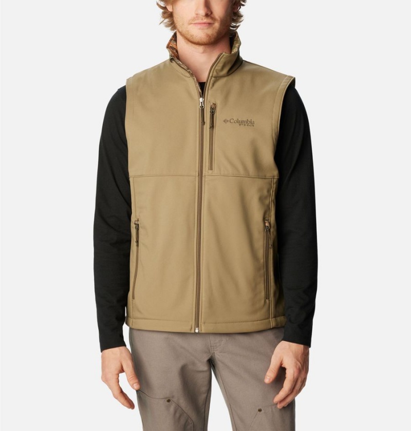 Columbia PHG Ascender Softshell Men\'s Vest Brown | RTCFOG-752