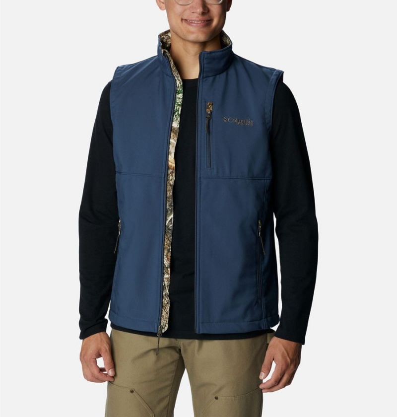 Columbia PHG Ascender Softshell Men's Vest Blue | THDFNR-852