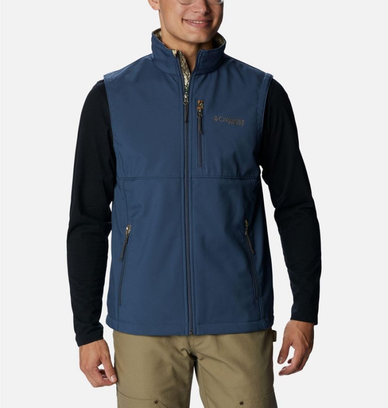 Columbia PHG Ascender Softshell Men\'s Vest Blue | THDFNR-852