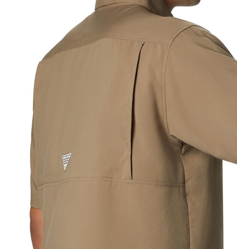 Columbia PHG Bucktail Short Sleeve Woven Men's Shirt Brown | UCVALM-752