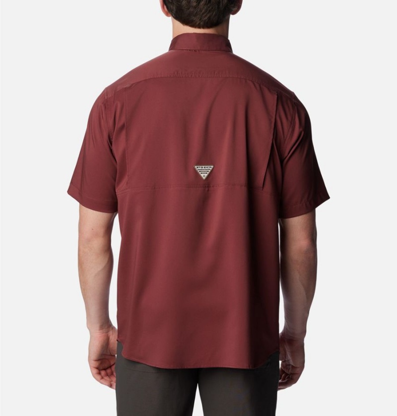 Columbia PHG Bucktail Short Sleeve Woven Men's Shirt Red | JQVUWT-843