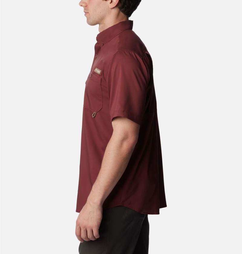 Columbia PHG Bucktail Short Sleeve Woven Men's Shirt Red | JQVUWT-843