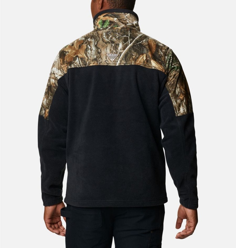 Columbia PHG Fleece Overlay 1/4 Zip Men's Pullover Black | YSAPHI-640