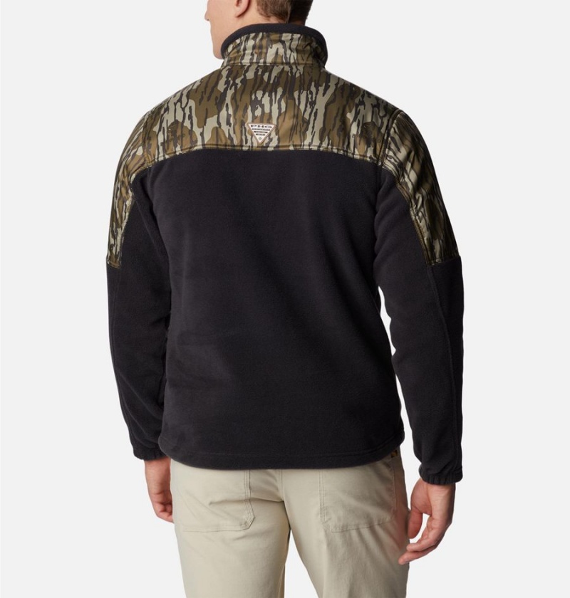 Columbia PHG Fleece Overlay 1/4 Zip Men's Pullover Black | HIJMYL-065
