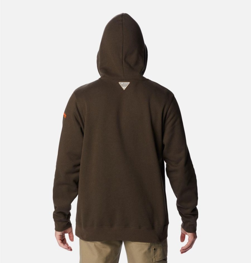 Columbia PHG Game Flag II Men's Hoodie Brown | ISUVYF-941