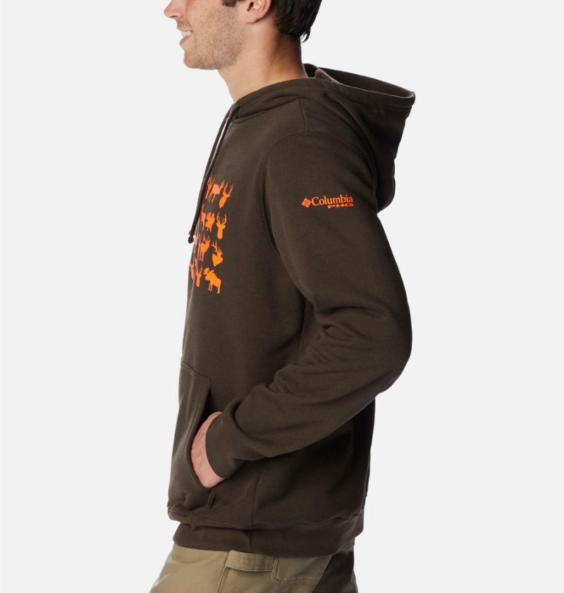 Columbia PHG Game Flag II Men's Hoodie Brown | ISUVYF-941