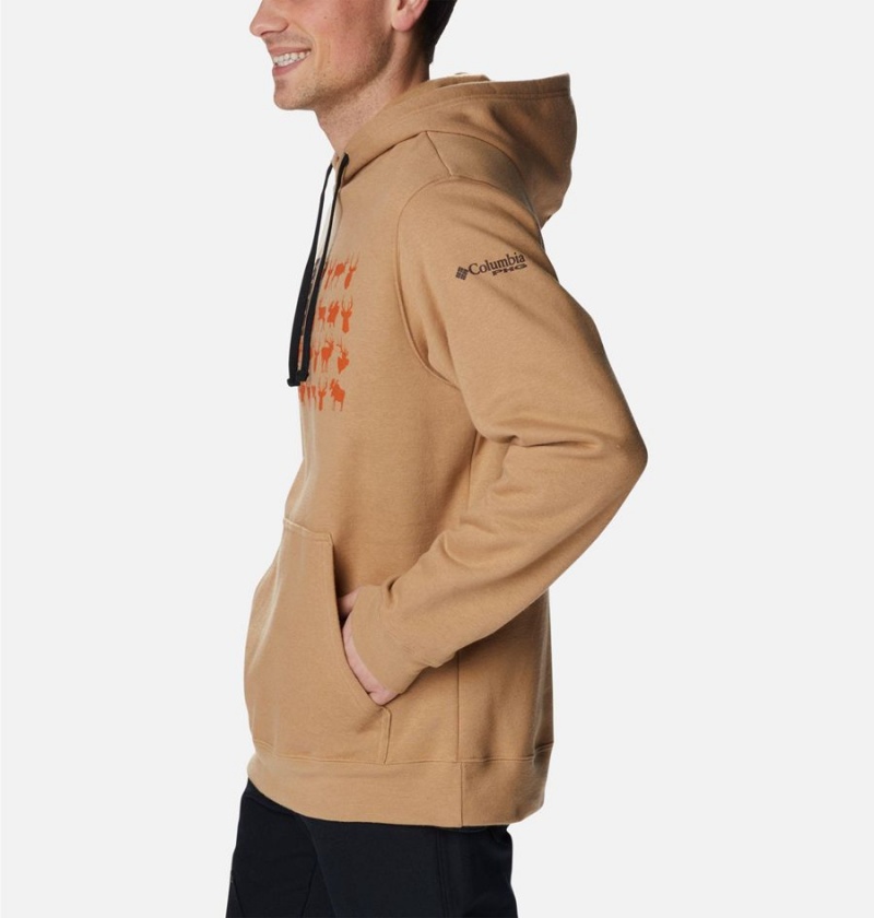 Columbia PHG Game Flag II Men's Hoodie Brown | ACGVHT-429