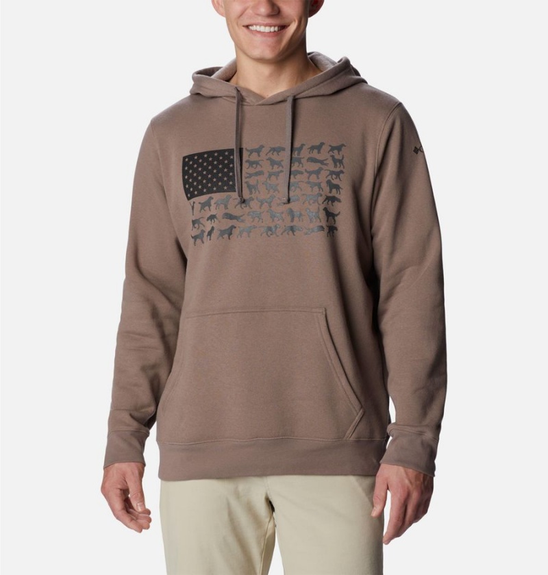 Columbia PHG Game Flag II Men\'s Hoodie Grey | SQKELG-943