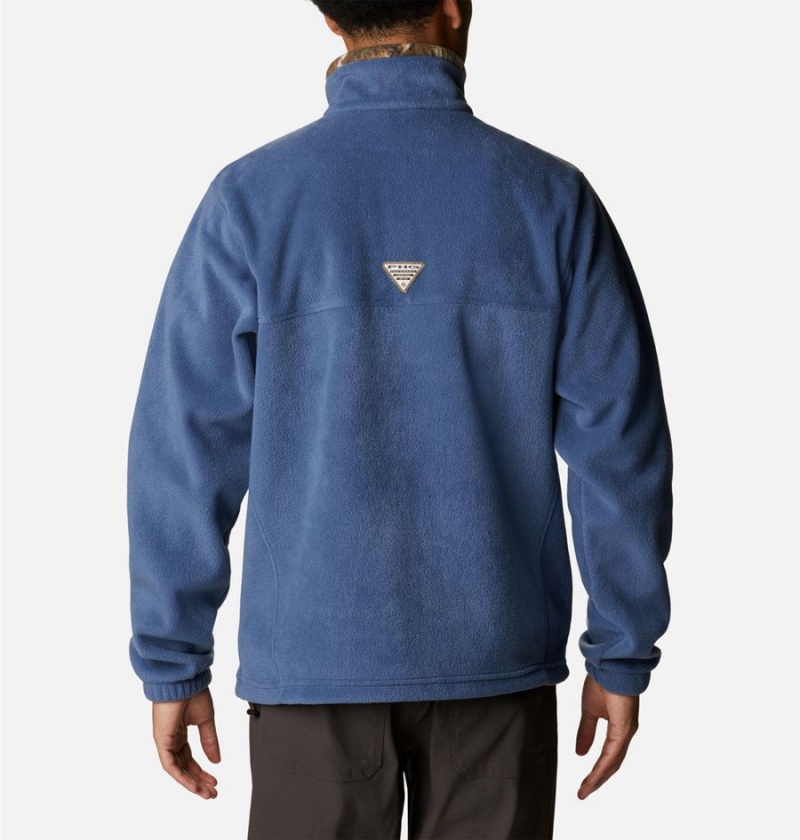 Columbia PHG Men's Fleece Jacket Blue | KHYFXR-647