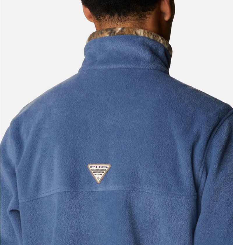 Columbia PHG Men's Fleece Jacket Blue | KHYFXR-647