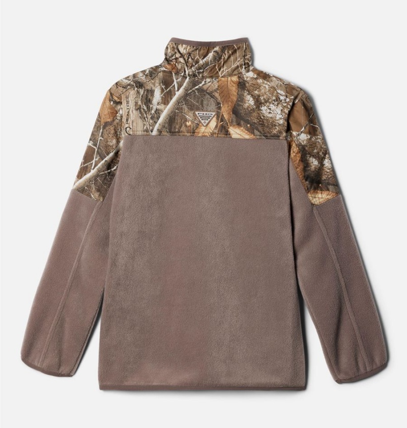 Columbia PHG Overlay 1/4 Zip Pullover Kids' Fleece Grey | CRFQHD-507