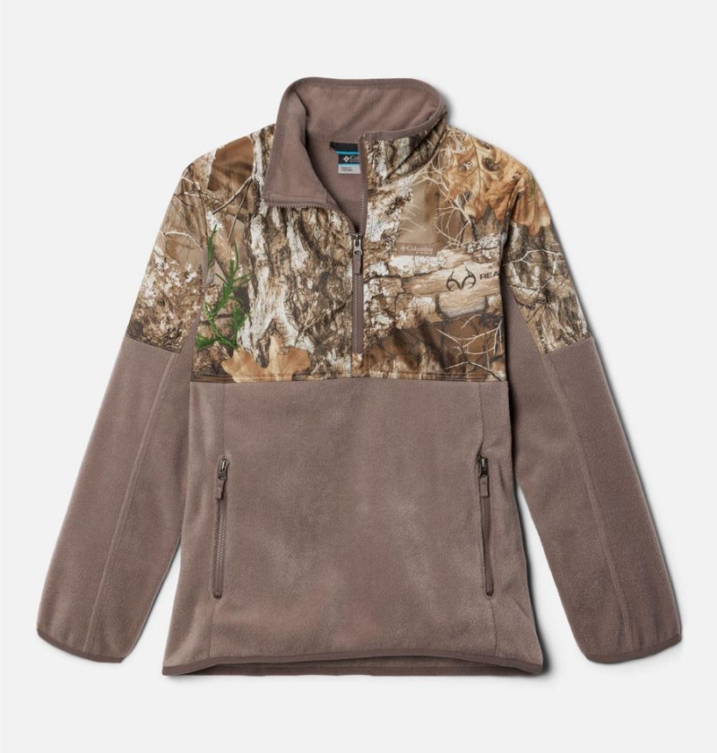 Columbia PHG Overlay 1/4 Zip Pullover Kids\' Fleece Grey | CRFQHD-507