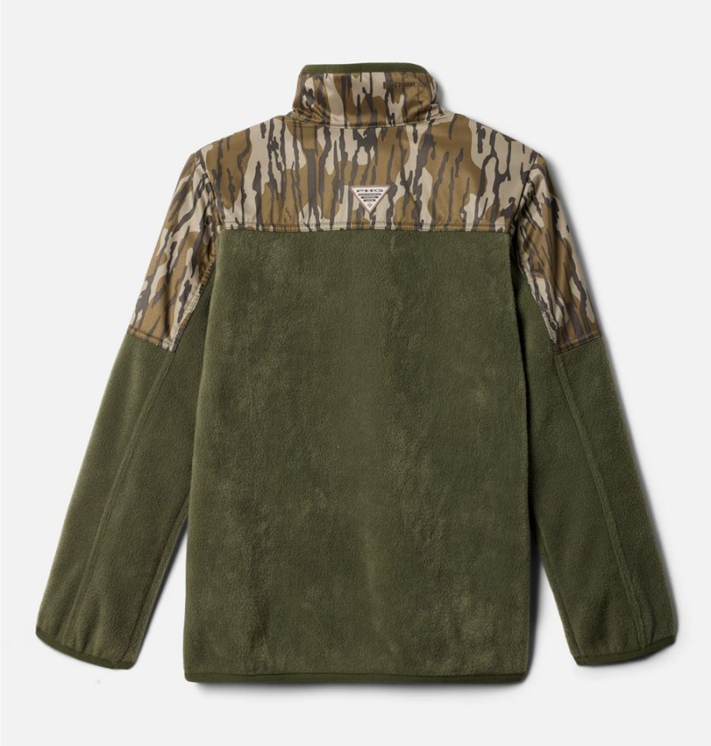Columbia PHG Overlay 1/4 Zip Pullover Kids' Fleece Green | ZYCEIW-745