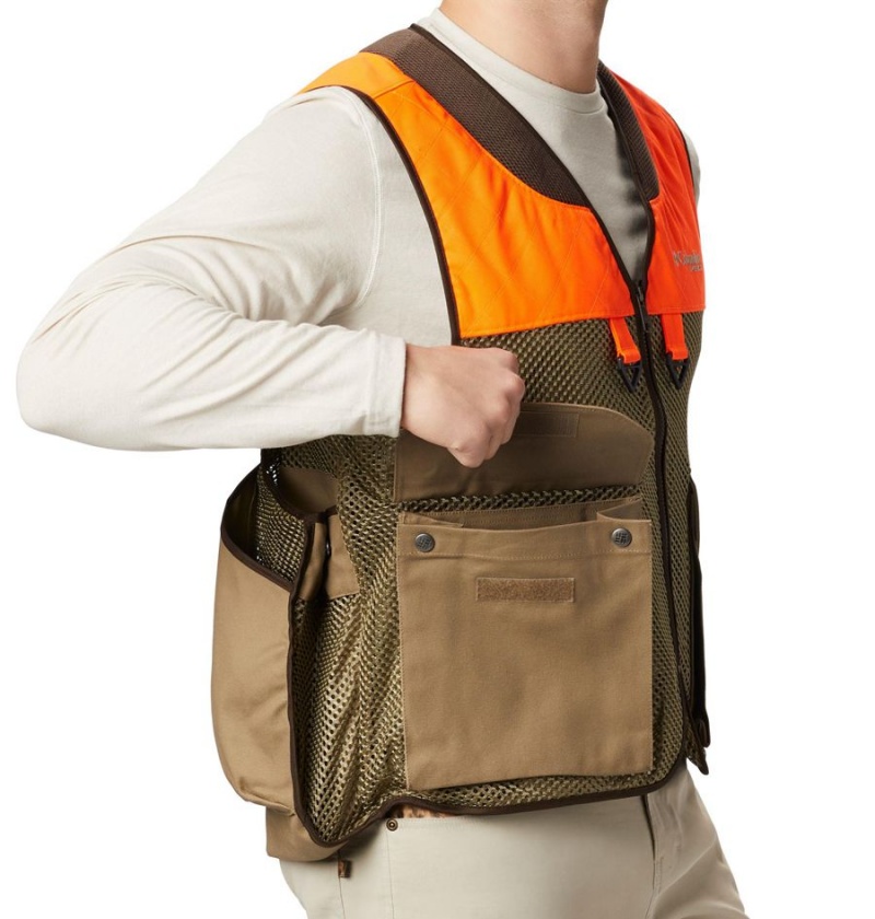 Columbia PHG Ptarmigan Bird Men's Vest Khaki | VLQWBT-178