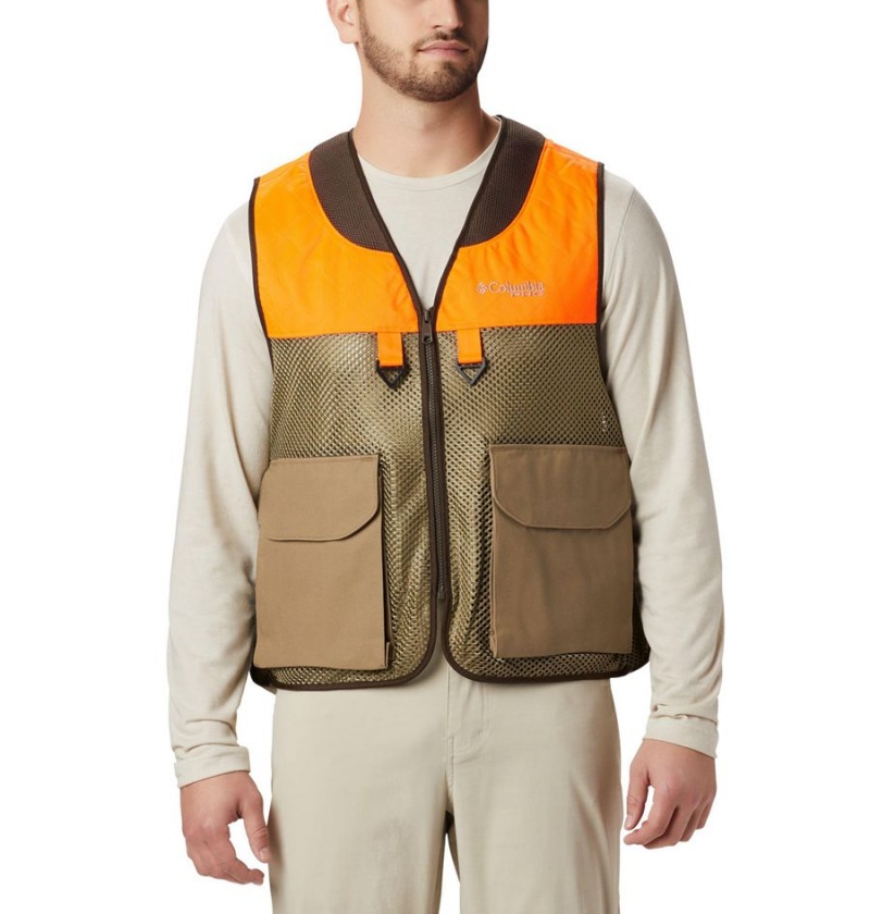 Columbia PHG Ptarmigan Bird Men\'s Vest Khaki | VLQWBT-178