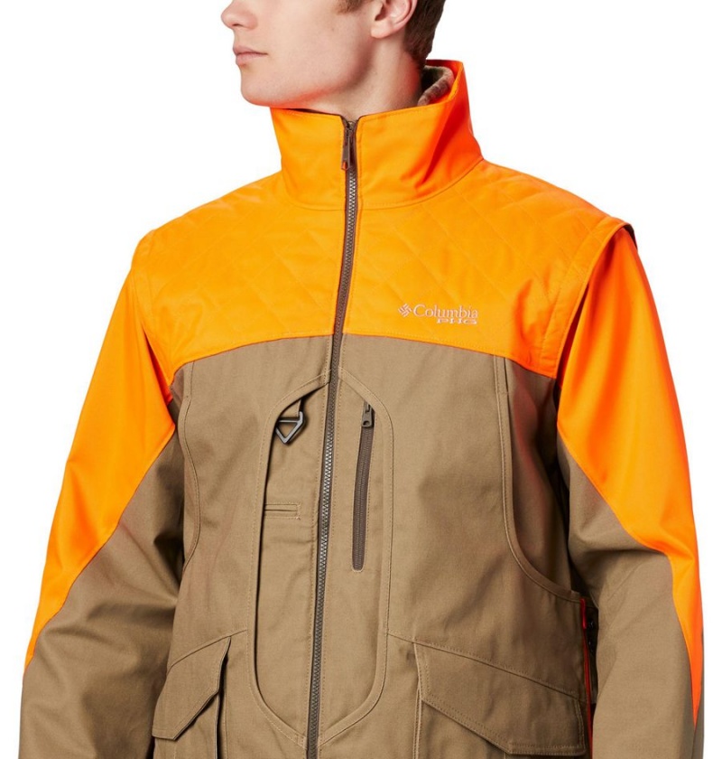 Columbia PHG Ptarmigan Interchange Men's Coats Khaki | JOLUAH-504