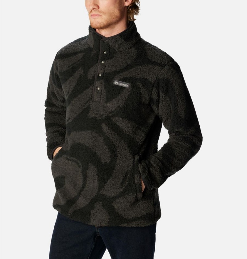 Columbia PHG Rugged Ridge II Sherpa Half Snap Men's Pullover Black | WGIMYE-510