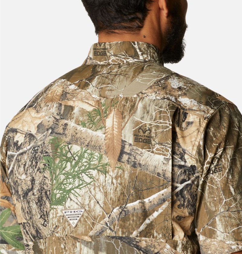 Columbia PHG Super Sharptail Short Sleeve Men's Shirt Brown | IKYARS-263
