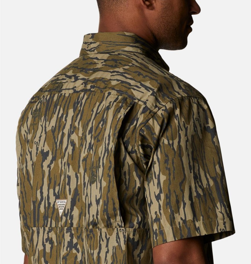 Columbia PHG Super Sharptail Short Sleeve Men's Shirt Brown | UECHJI-293