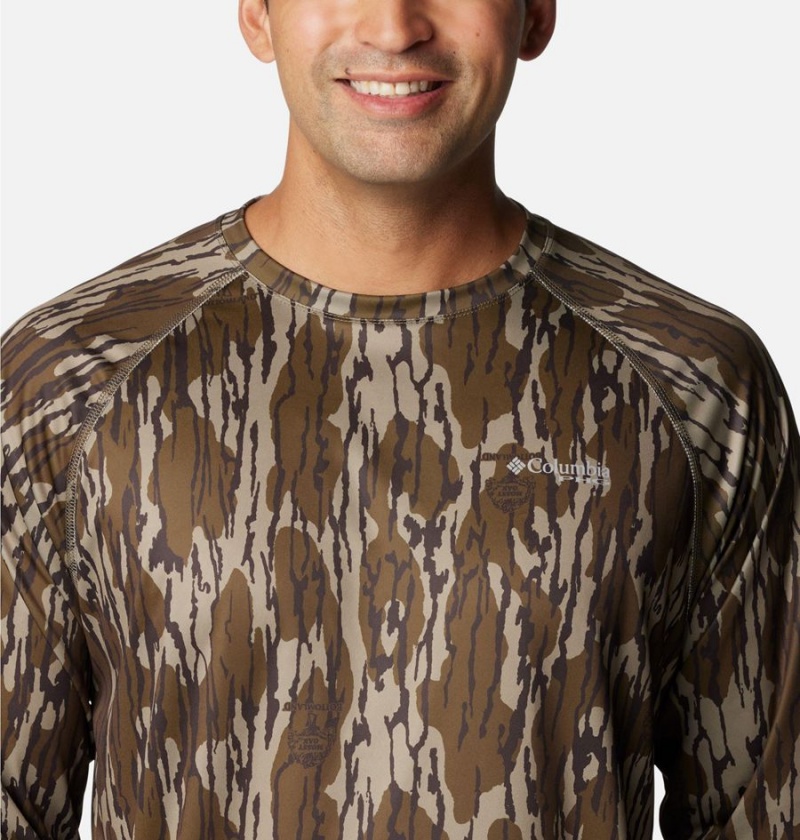 Columbia PHG Super Terminal Shot Long Sleeve Men's T-Shirt Brown | IAPUHS-471