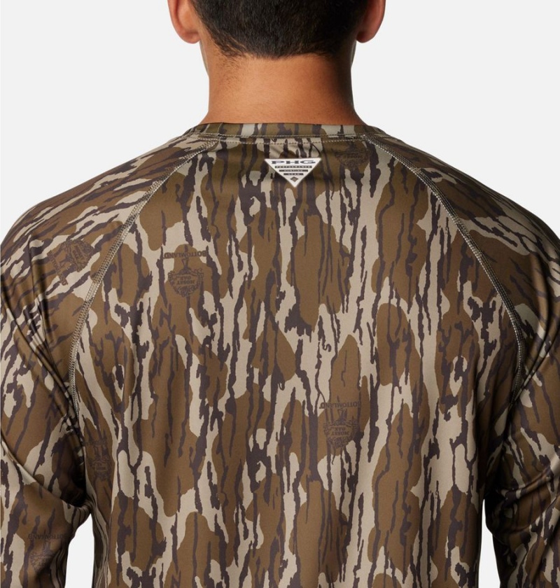 Columbia PHG Super Terminal Shot Long Sleeve Men's T-Shirt Brown | IAPUHS-471