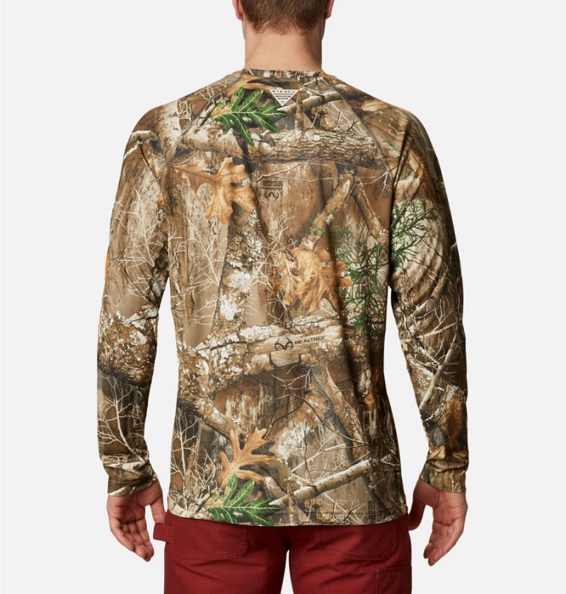 Columbia PHG Super Terminal Shot Long Sleeve Men's T-Shirt Brown | PNCDKB-406