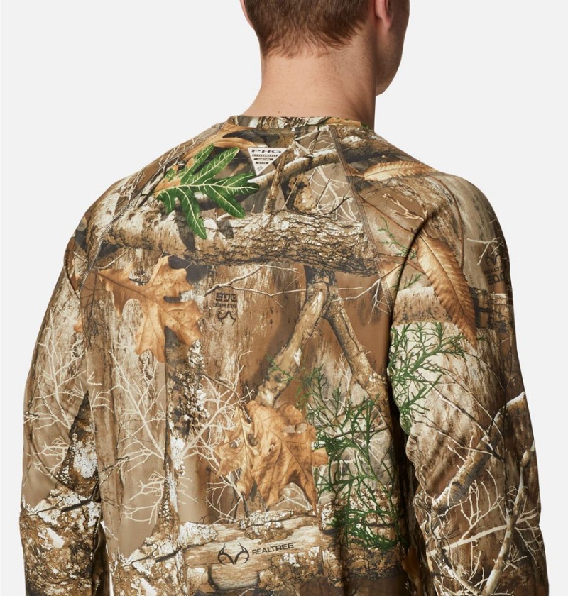Columbia PHG Super Terminal Shot Long Sleeve Men's T-Shirt Brown | PNCDKB-406