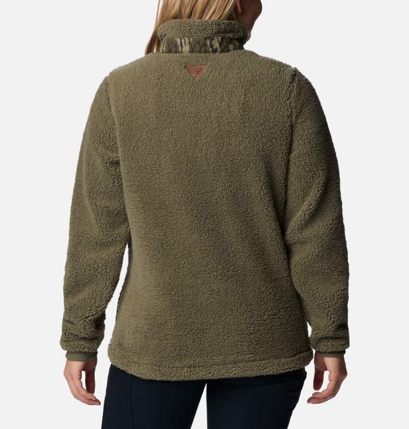 Columbia PHG Tough Shot Pullover Women's Fleece Jacket Green | GKQJRT-392