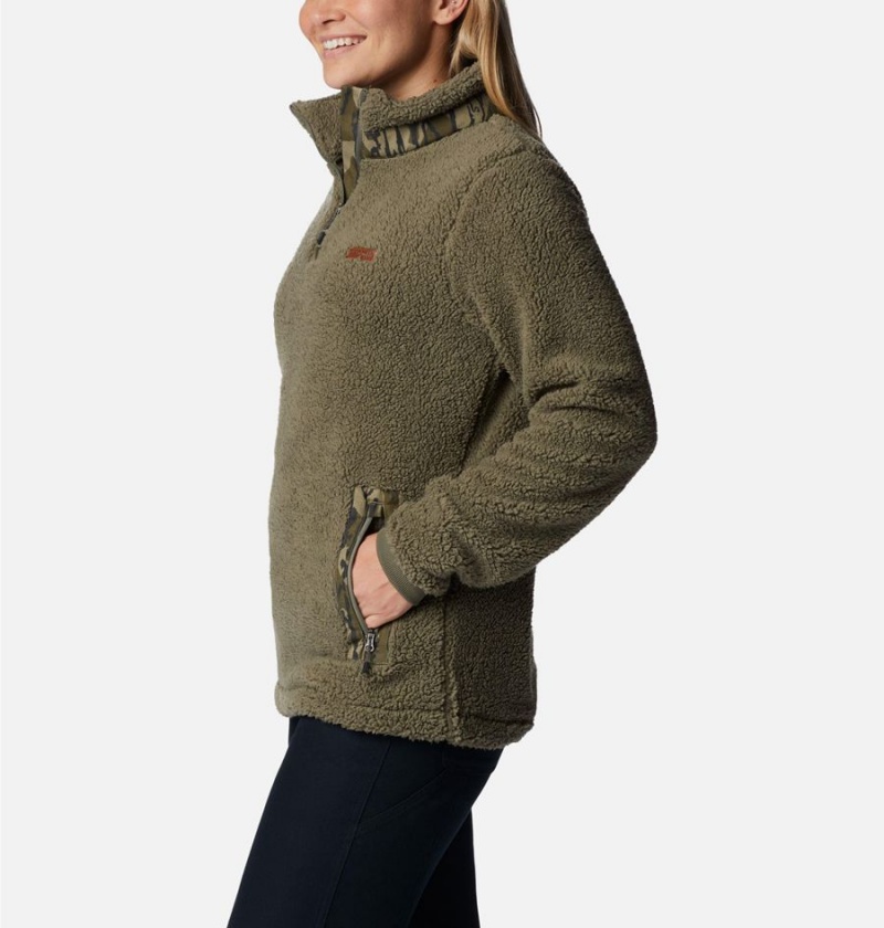 Columbia PHG Tough Shot Pullover Women's Fleece Jacket Green | GKQJRT-392