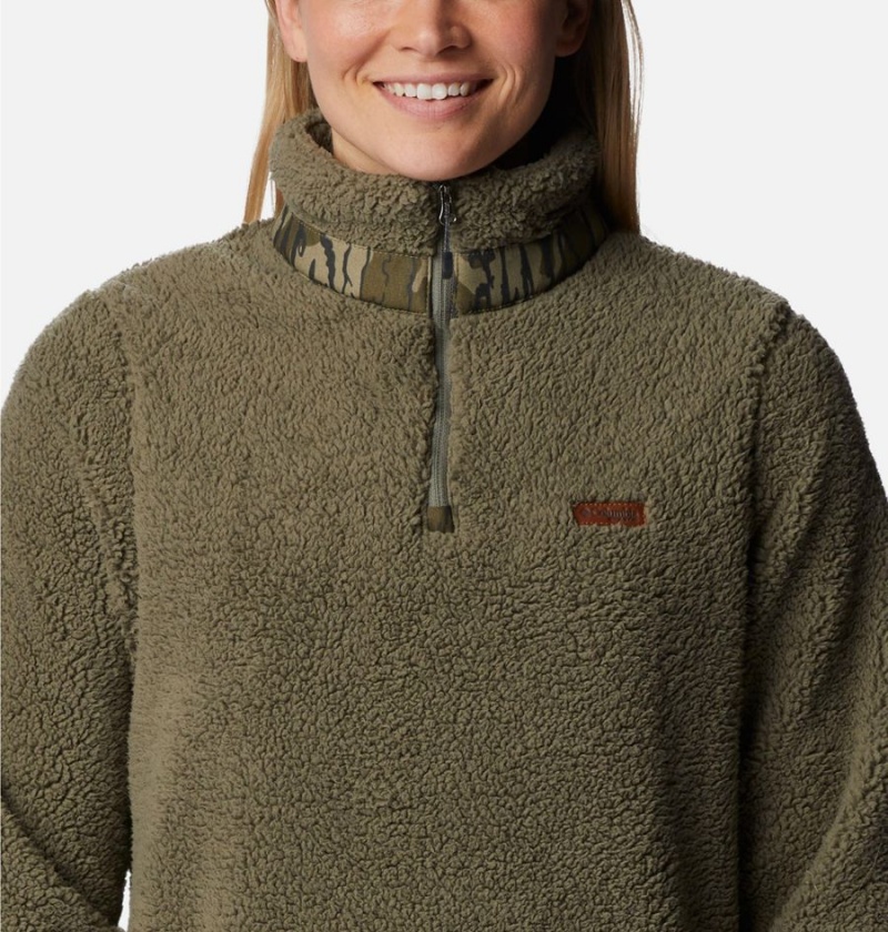 Columbia PHG Tough Shot Pullover Women's Fleece Jacket Green | GKQJRT-392
