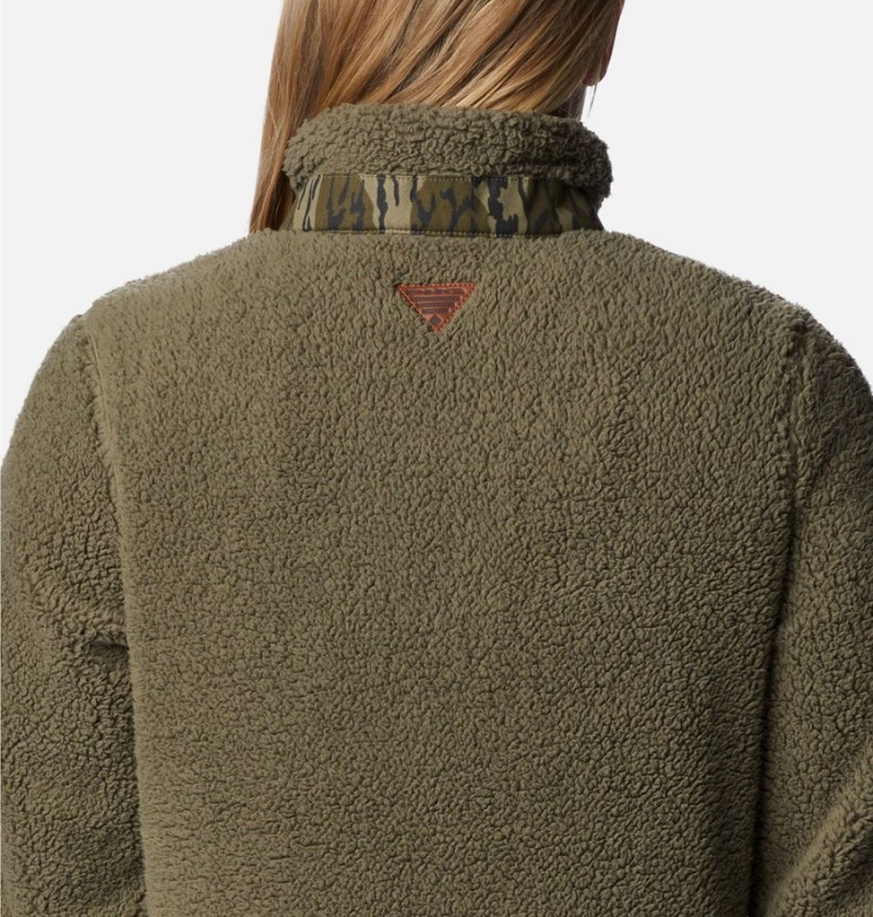 Columbia PHG Tough Shot Pullover Women's Fleece Jacket Green | GKQJRT-392