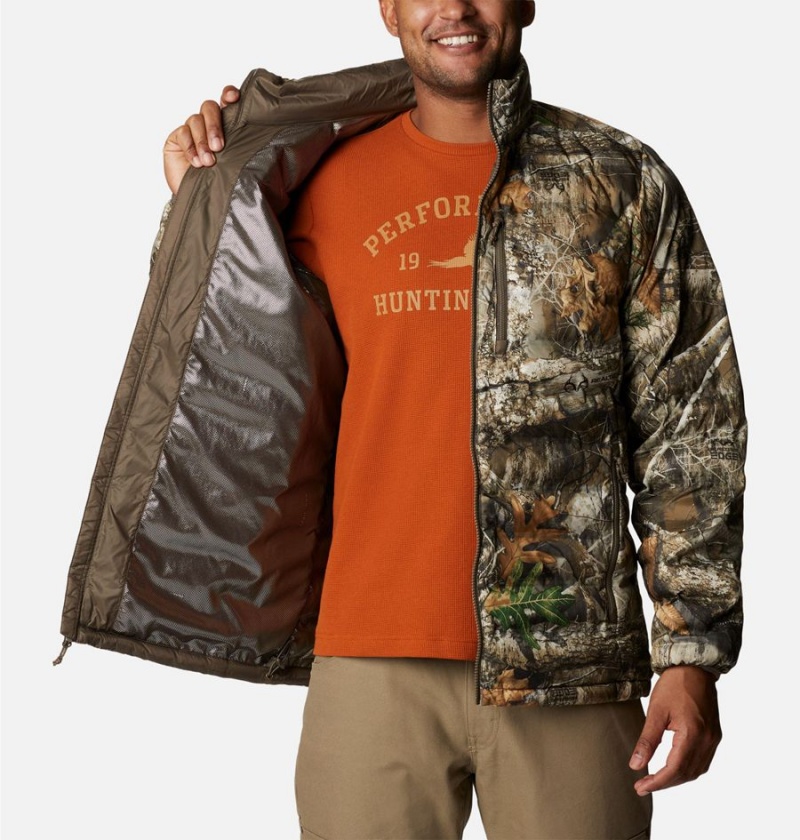 Columbia PHG Trophy Rack Omni Heat Heat Seal Puffer Insulated Men's Puffer Jacket Brown | SBXNLF-568