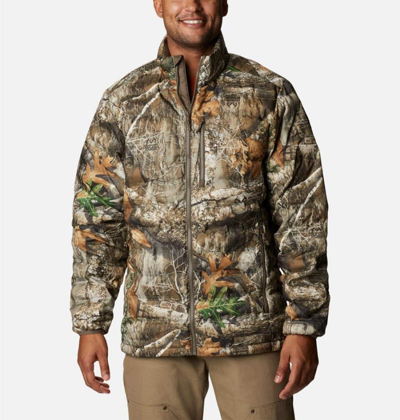 Columbia PHG Trophy Rack Omni Heat Heat Seal Puffer Insulated Men\'s Puffer Jacket Brown | SBXNLF-568